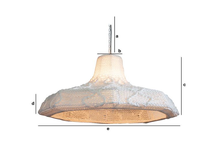 Dimensions du produit Suspension en tissu blanc Lana