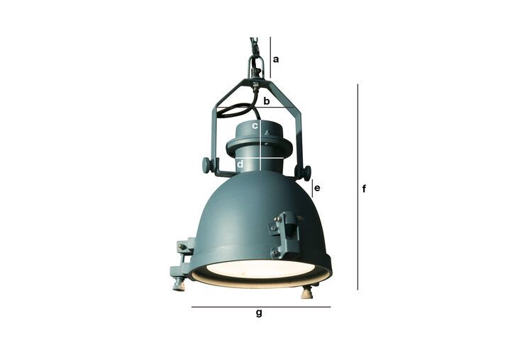 Dimensions du produit Suspension Spitzmüller Pétrole