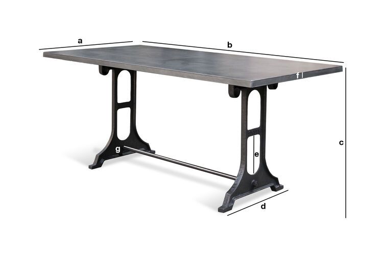 Dimensions du produit Table à manger Venay