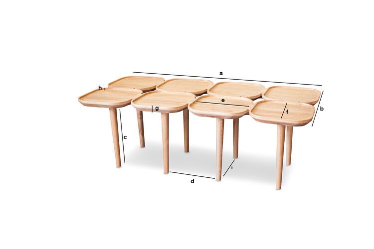 Dimensions du produit Table basse en bois Kädri