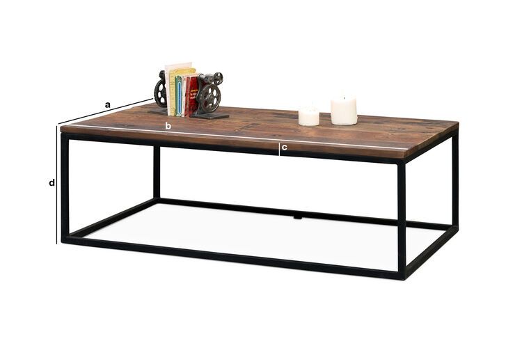 Dimensions du produit Table basse en bois  New Soho