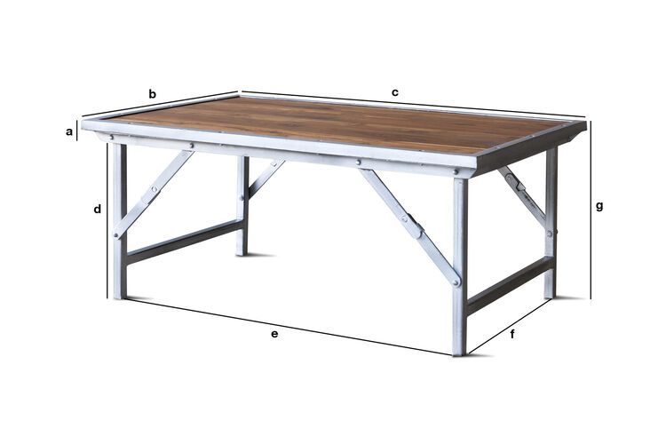Dimensions du produit Table basse en teck Bollène