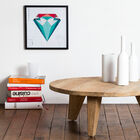 Table basse au total look bois.