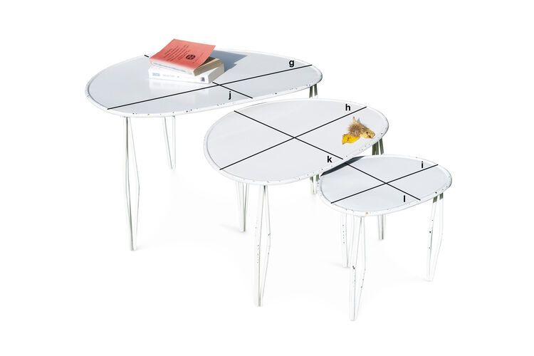 Dimensions du produit Table basse gigogne Tripoli