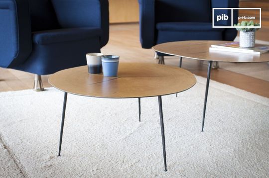 Table basse ronde en métal Two