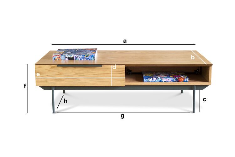 Dimensions du produit Table basse scandinave Jackson