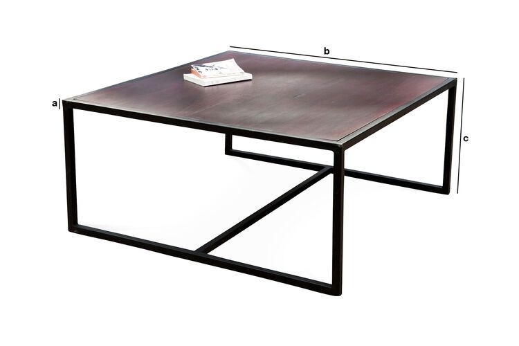 Dimensions du produit Table basse en bois foncé  Smoke