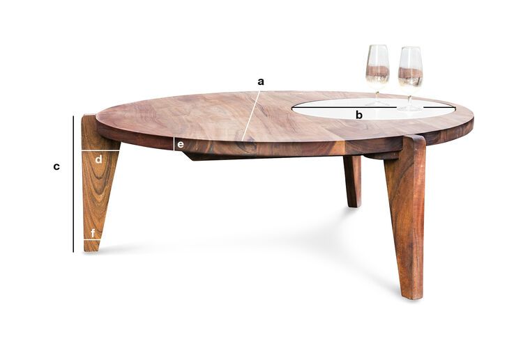 Dimensions du produit Table basse tripode Stockholm
