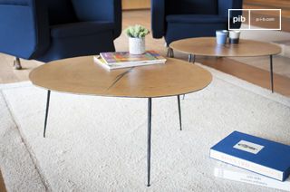 Table basse ronde en métal One Xylème