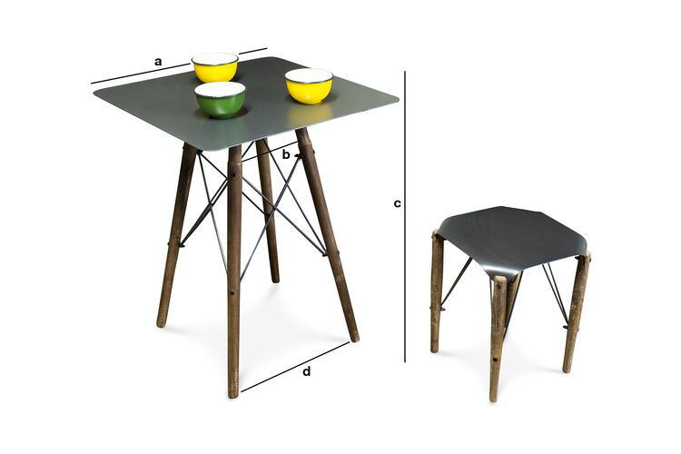 Dimensions du produit Table bistrot Bender