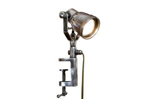 Silver metal clamp lamp Vail