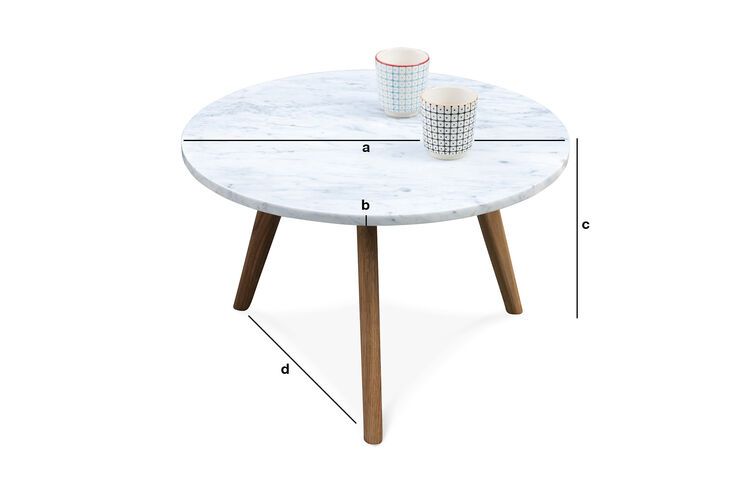 Dimensions du produit Table d'appoint Briët
