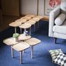 La table s'utilise seule ou à plusieurs, pour multiplier les combinaisons.