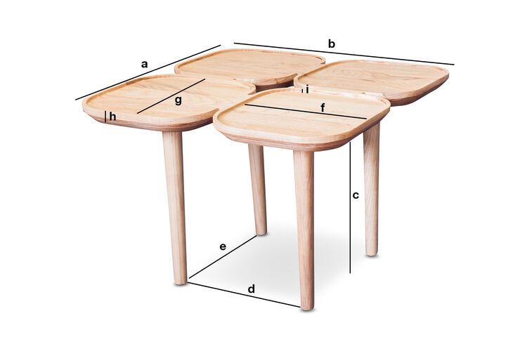 Dimensions du produit Table d'appoint en bois Kädri