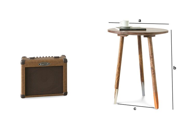 Dimensions du produit Table d'appoint scandinave Pencil