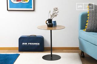 Table d'appoint ronde en métal