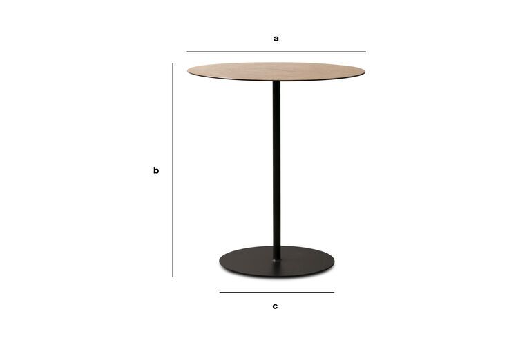 Dimensions du produit Table d'appoint ronde en métal  Xylème