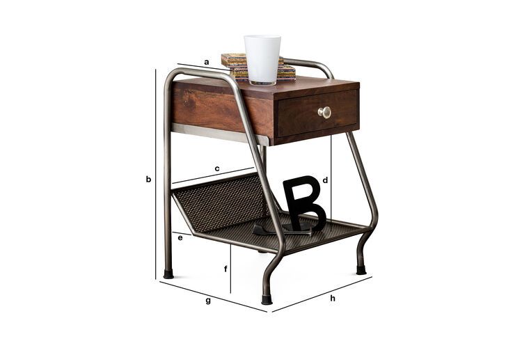 Dimensions du produit Table de chevet Virgile