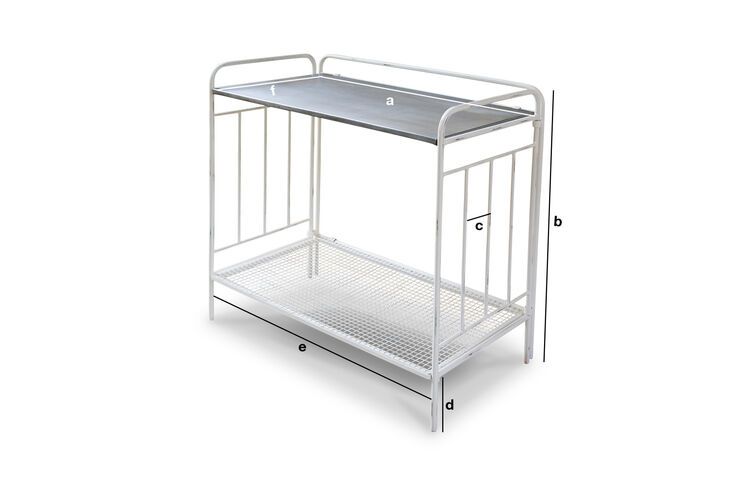 Dimensions du produit Table de fleuriste Gibelle