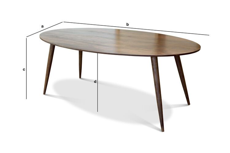 Dimensions du produit Table de repas Bikhatz