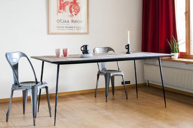 Table de repas en bois et métal  Sherman
