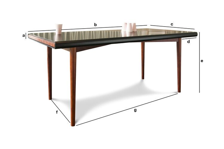 Dimensions du produit Table design Nordby