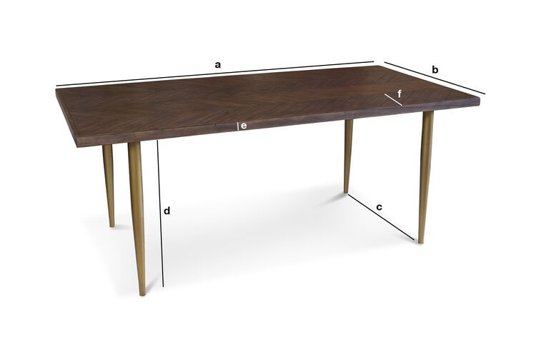 Dimensions du produit Table en bois Alienor