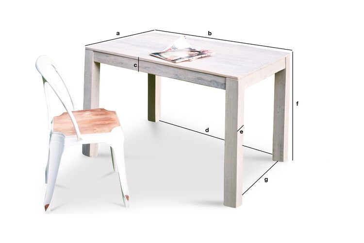 Dimensions du produit Table en bois Epicure