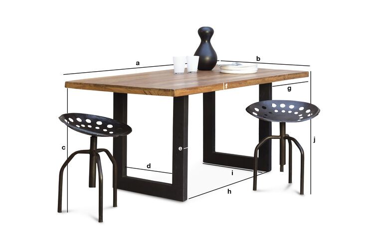 Dimensions du produit Table en teck  Peterstivy