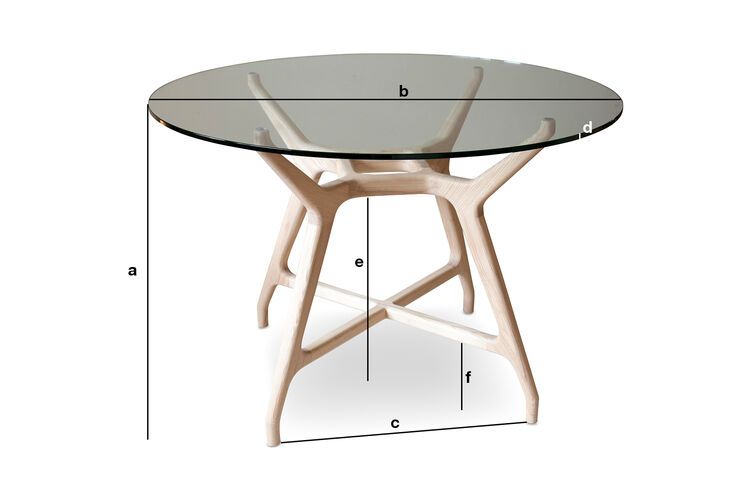 Dimensions du produit Table en verre ronde Nixon
