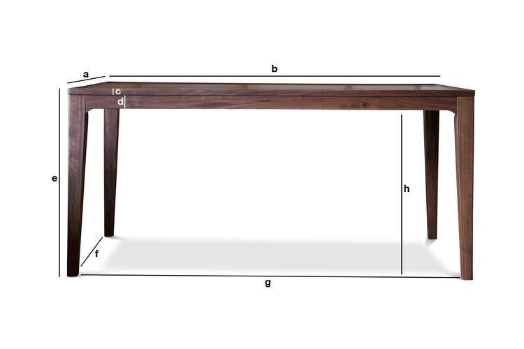Product Dimensions Walnut dining table Hemët
