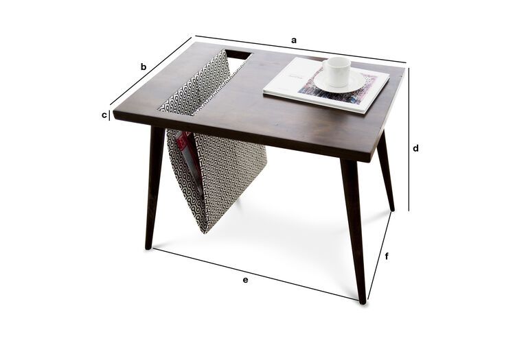 Dimensions du produit Table porte-revue Londress