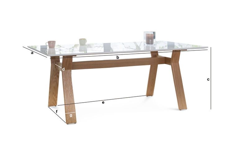 Dimensions du produit Table Scandinave Augstü