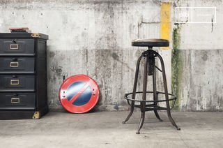Tabouret de bar en bois massif Nouveau Western