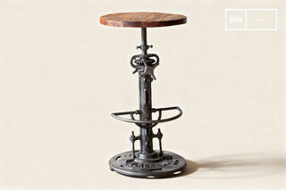 Tabouret haut en teck réglable  1928