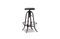 Miniatura Taburete de bar de madera maciza Nouveau Western Clipped