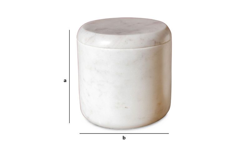 Dimensiones del producto Caja de mármol blanco Wäg