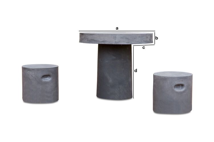 Dimensioni del prodotto Tavolino circolare Smaton