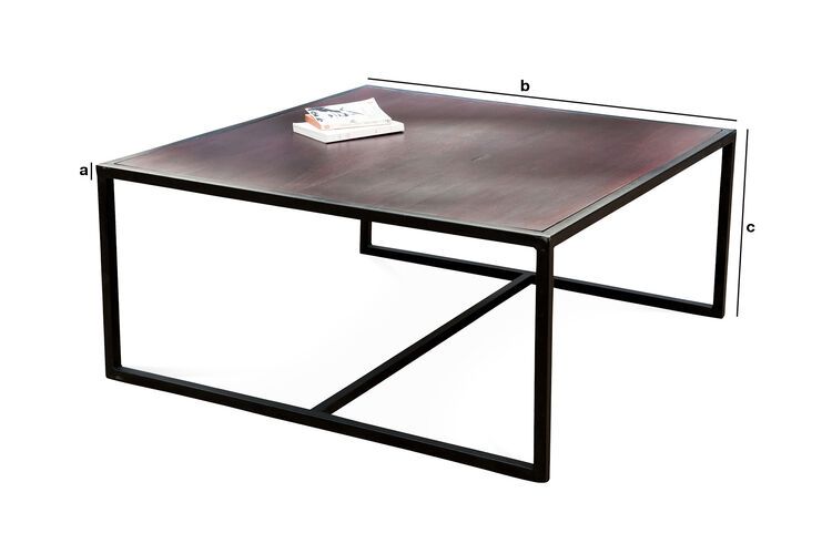 Dimensioni del prodotto Tavolino in legno scuro Smoke