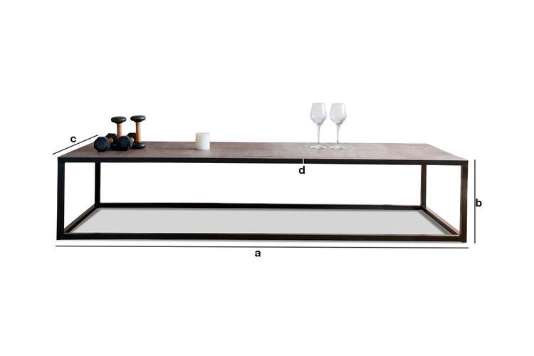 Dimensioni del prodotto Tavolino da salotto in cuoio Rothmann