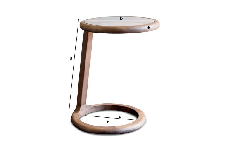 Dimensioni del prodotto Tavolino da salotto rotondo Donhill