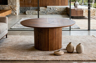 Tavolino in legno tinto noce Ligna