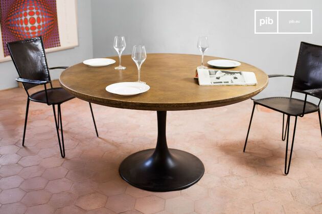 Tavolo rotondo in ottone Liverpool