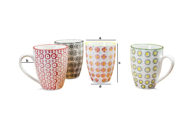 Dimensiones del producto Tazas Julia