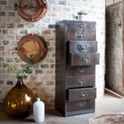 The chest of drawers has a beautiful matt varnished finish, slightly patinated.