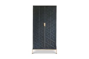 Black metal wardrobe Lennon