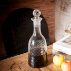 Elegant transparent decanter.