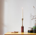 Nice two-tone candleholder red and gold.