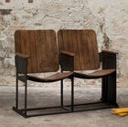 Nice dark wooden bench seat.