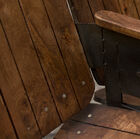 Beautiful details of the screws on the bench.